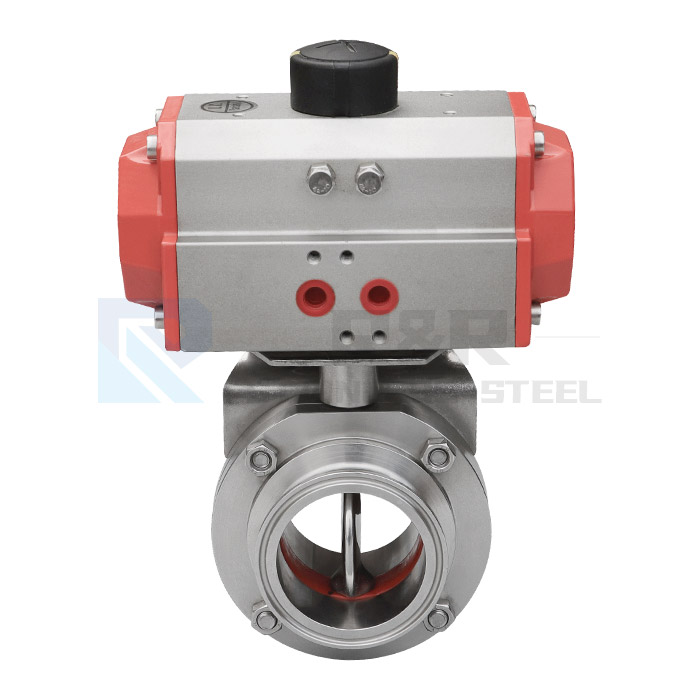 Pneumatic quick installation butterfly valve