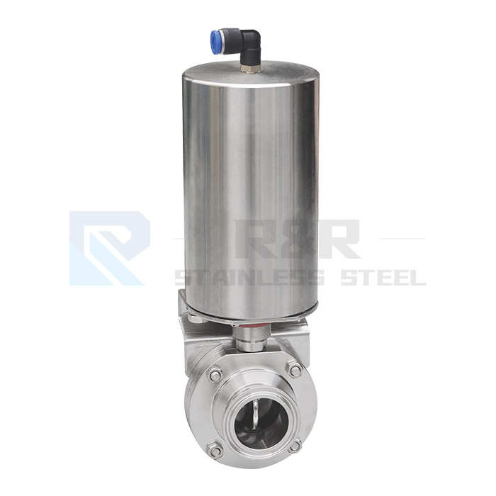Pneumatic quick installation butterfly valve