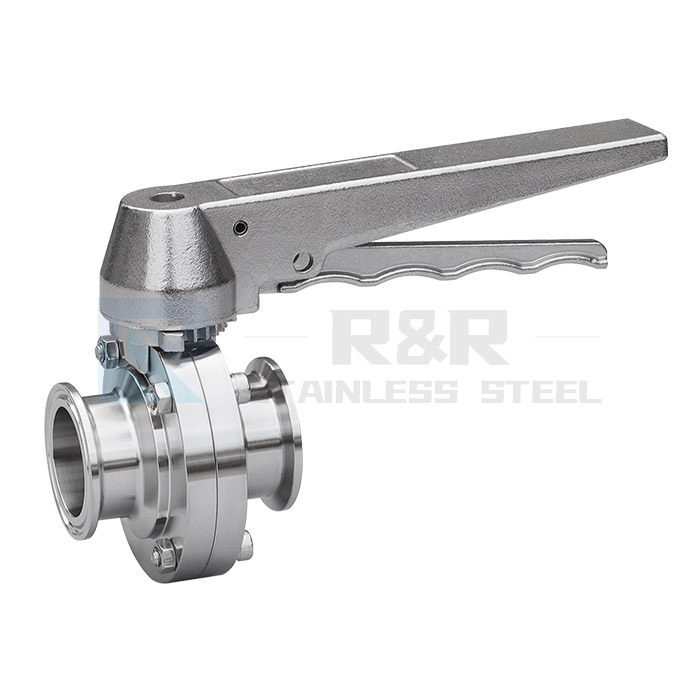 Duck billed quick installation butterfly valve