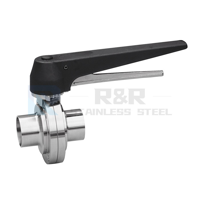 Duck billed welded butterfly valve