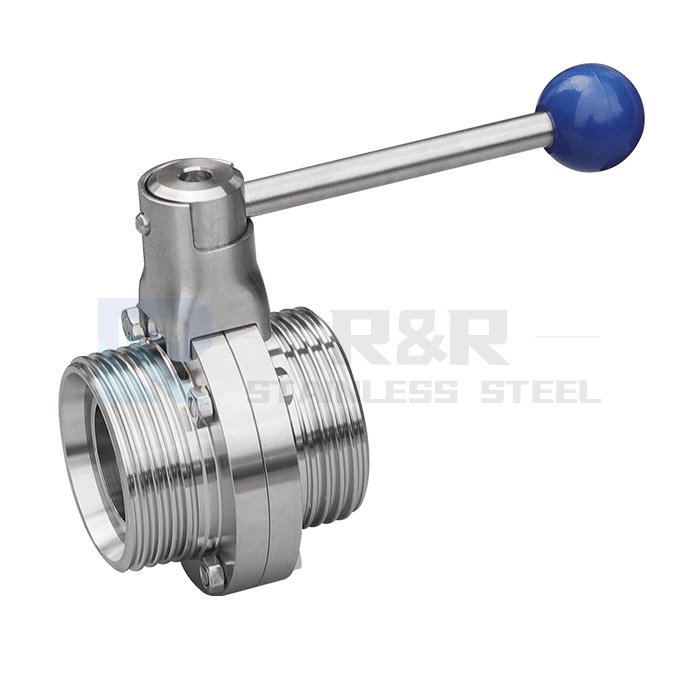 Pull rod external thread butterfly valve