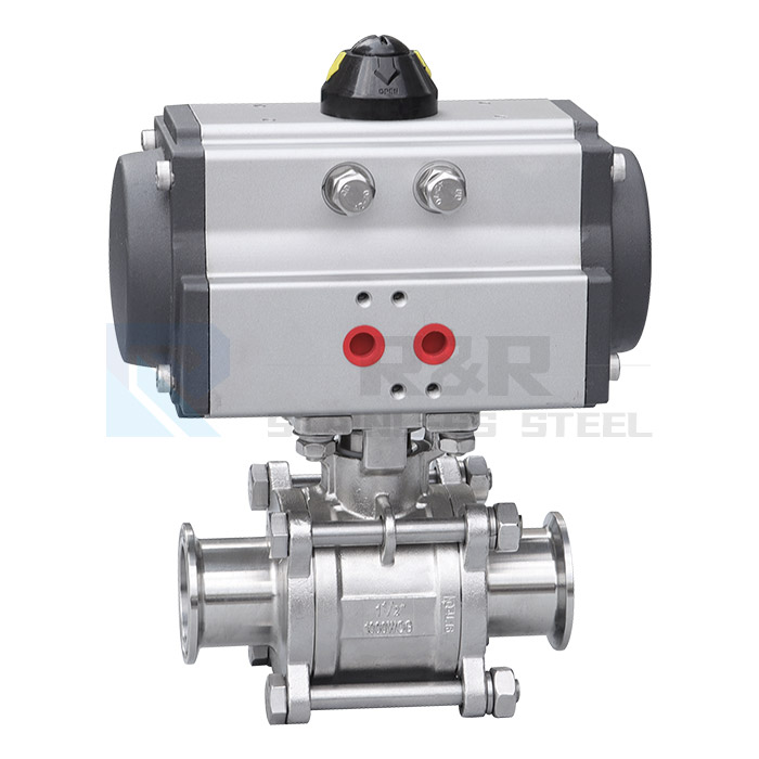 Pneumatic quick installation ball valve