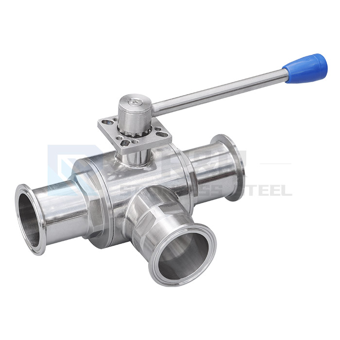 Three way quick installation ball valve