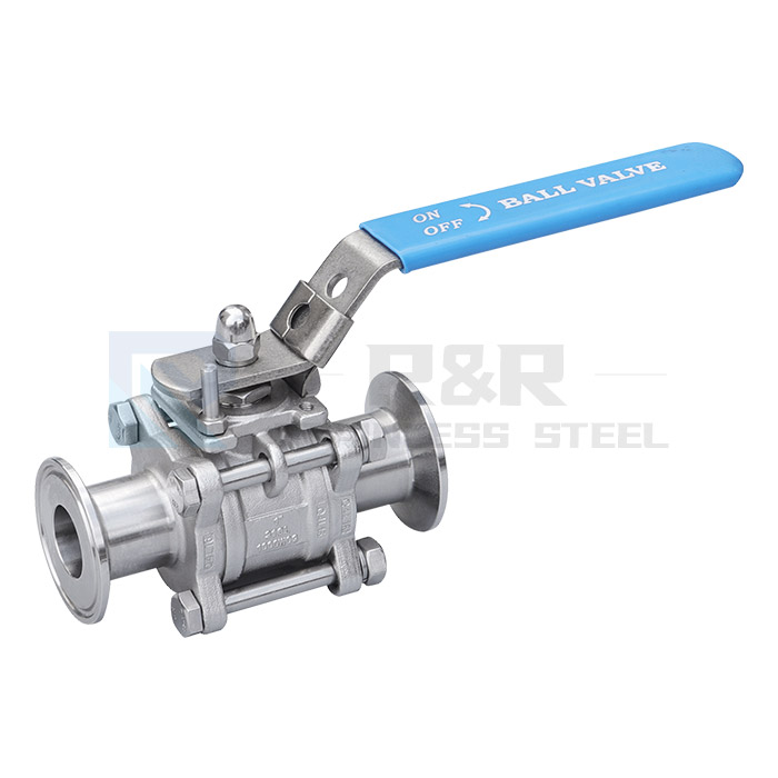 Three piece quick installation ball valve