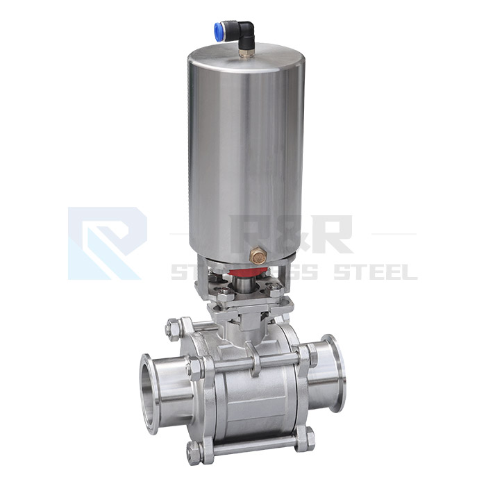 Pneumatic quick installation ball valve