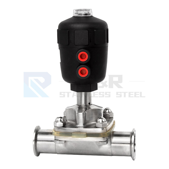 Plastic head quick installation diaphragm valve