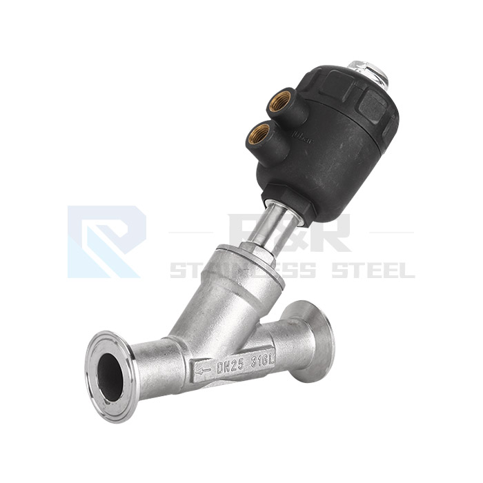 Quick installation angle seat valve