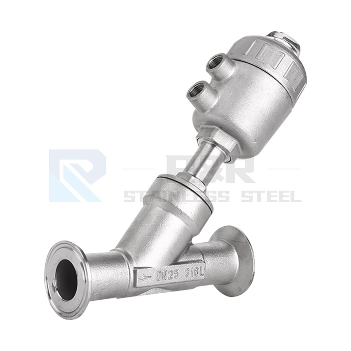 Quick installation angle seat valve