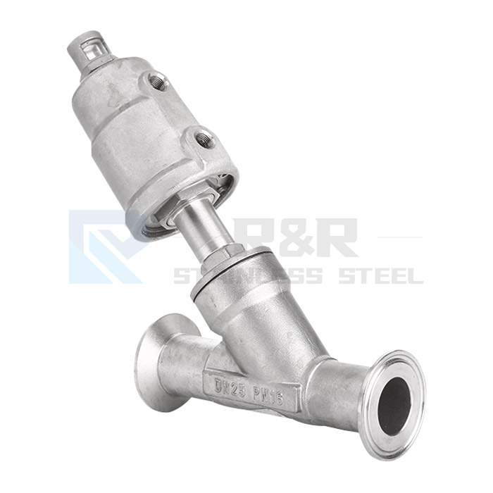 Quick installation angle seat valve