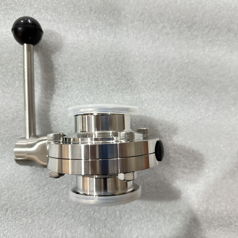 Sanitary food grade Stainless steel Clamp butterfly valve