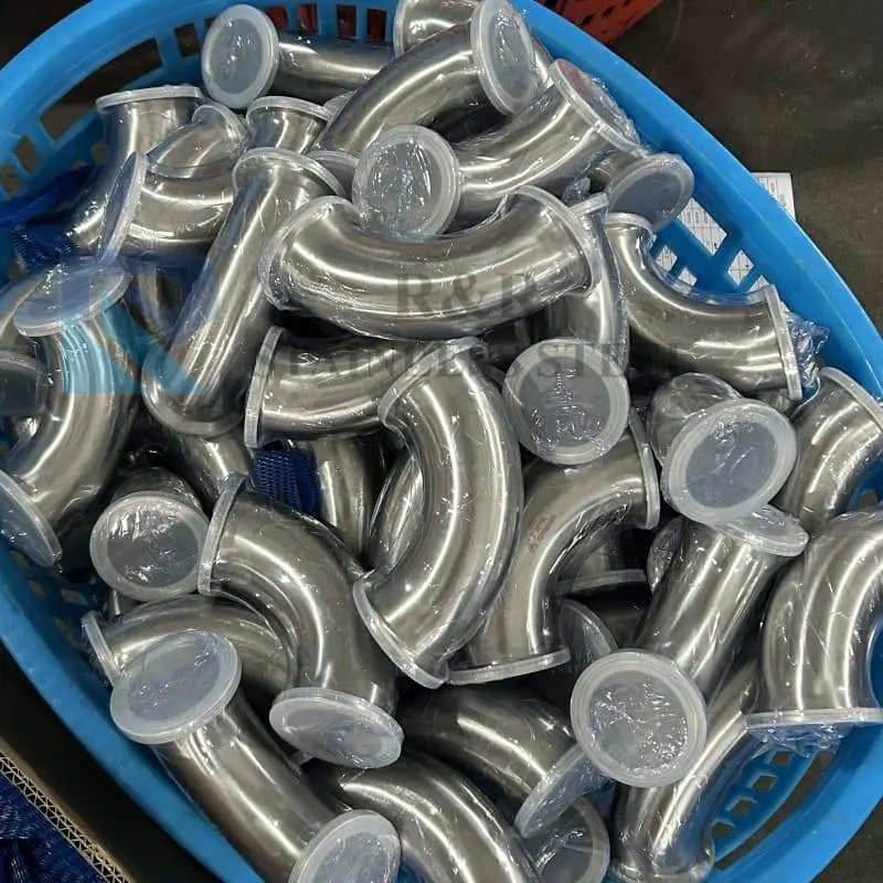 卫生级不锈钢90&deg;弯头