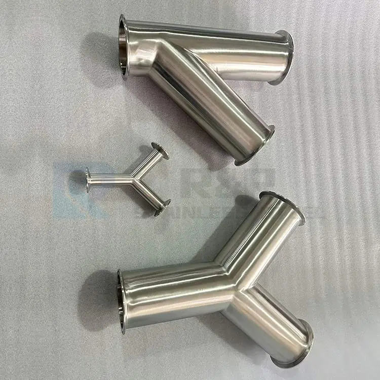 卫生级不锈钢Y型三通