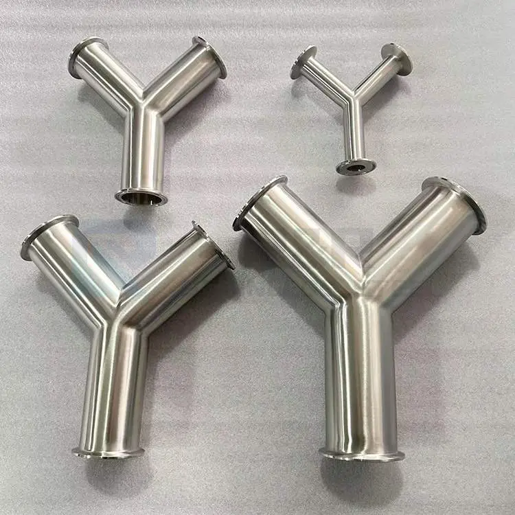 卫生级不锈钢Y型三通