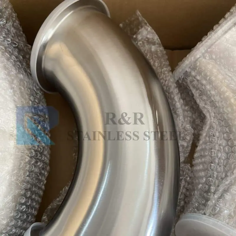 卫生级不锈钢90&deg;弯头